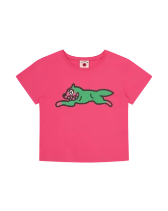 Baby-T-skjorte for kvinner med Running Dog