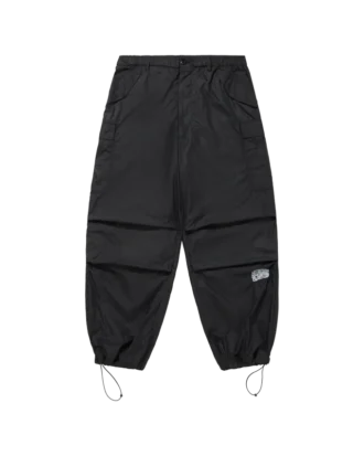 Brede cargobukser i nylon