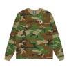 Camo-vaffel-T-skjorte med lange ermer