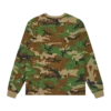 Camo-vaffel-T-skjorte med lange ermer