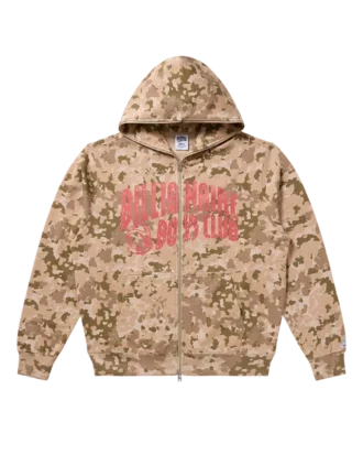 Camo zip-hettegenser