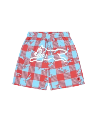 Checker Running Dog-badeshorts