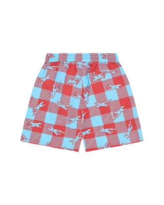 Checker Running Dog-badeshorts