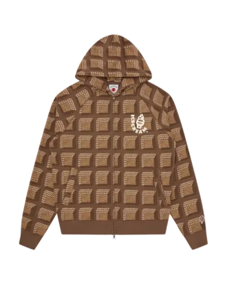 Chocolate Waffle-hette med glidelås