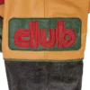 Club-varsityjakke i krakket skinn