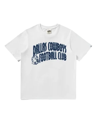 Dallas Cowboys Curve Logo SS-T-skjorte i hvitt