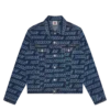 Denim-truckerjakke med gjentatt logo