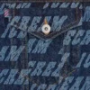 Denim-truckerjakke med gjentatt logo