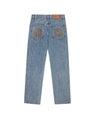 Denimbukser med bleknet Arch Logo