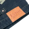 Denimjakke med måkeprint og broderi