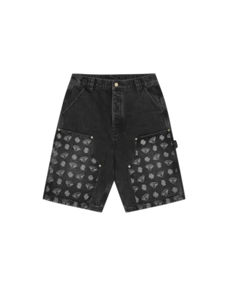 Diamonds & Dollars denim-carpenter-shorts