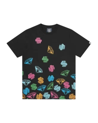 Diamonds & Dollars jumble t-skjorte