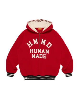 Fleece-genser med halv glidelås