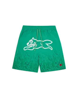 Gradient snakeskin running dog-badeshorts