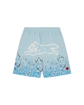 Gradient snakeskin running dog-badeshorts