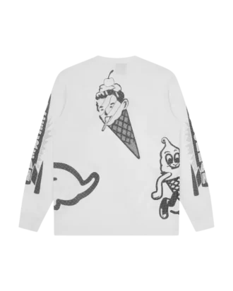 Halftone multi logo ls T-skjorte