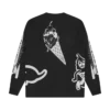 Halftone multi logo ls T-skjorte