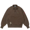 Hettegenser med brodert logo og halv glidelås