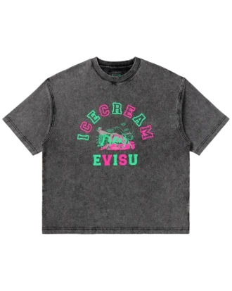 ICECREAM x evisu-trykt t-skjorte