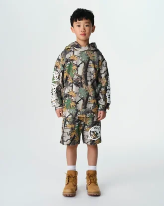 Kids Tree Camo Popover-hette