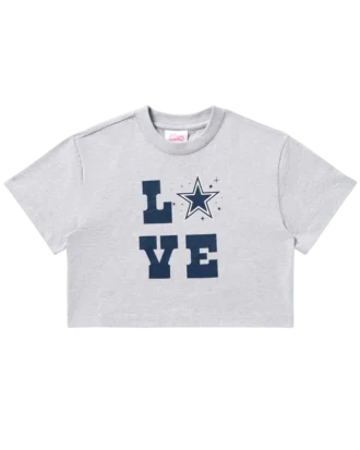 Kort T-skjorte for kvinner med Dallas Cowboys-motiv