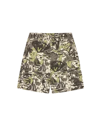 Overlay camo bomulls-cargoshorts
