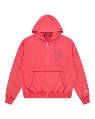 Oversized college-hettegenser med glidelås