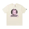 Rosa badge-T-skjorte