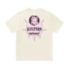 Rosa badge-T-skjorte