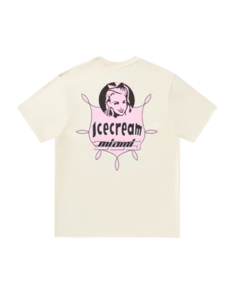Rosa badge-T-skjorte
