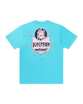 Rosa badge-T-skjorte