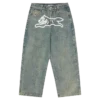 Running Dog-denimbukser med trippel skål