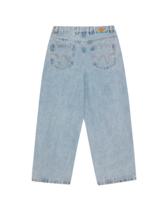 Running Dog-denimbukser med trippel skål