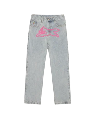 Running Dog-jeans med dobbel skål