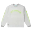 Slitt bomulls-T-skjorte med lang erme og Running Dog