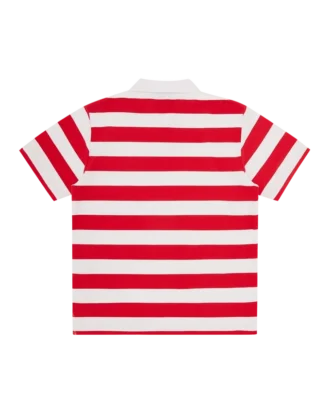 Stripet pique-skjorte for kvinner